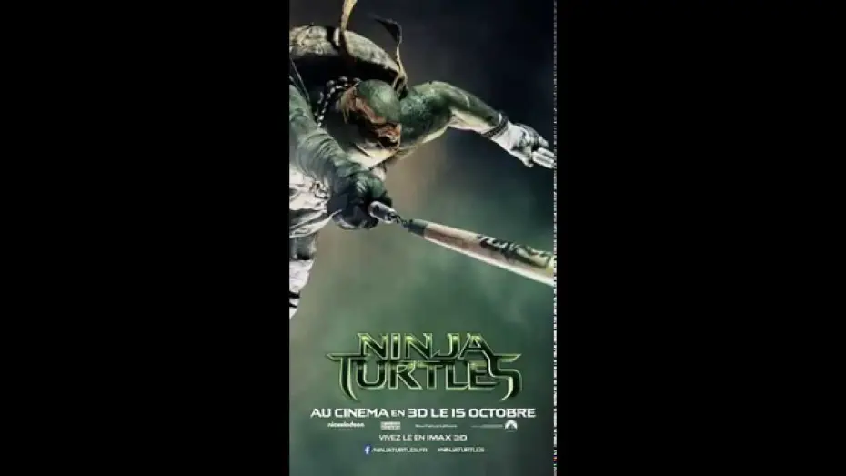 Видео к фильму Черепашки-ниндзя | NINJA TURTLES : l'affiche anim&eacute;e de Michelangelo