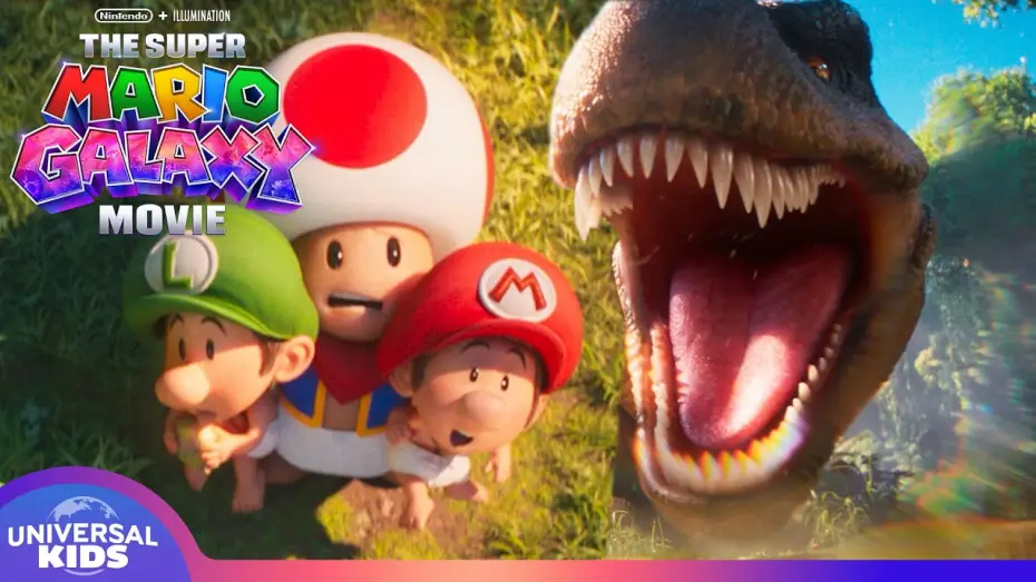 Видео к фильму Супер Марио: Галактическое кино | Yoshi Saves Baby Mario & Luigi from a DINOSAUR