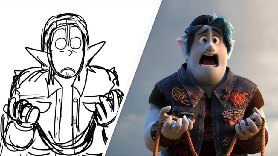 Видео к фильму Вперёд — Ian and Barley Cross the Trust Bridge from Onward | Pixar Side-By-Side