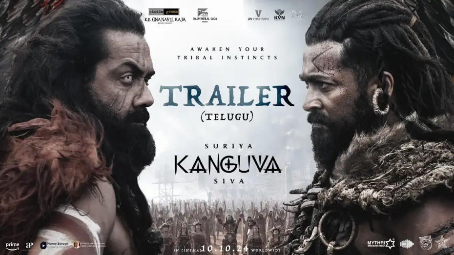 Видео к фильму Калинга | Kanguva - Telugu Trailer | Suriya | Bobby Deol | Devi Sri Prasad | Siva | Studio Green |UV Creations
