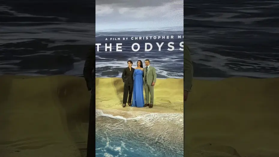 Видео к фильму Одиссея — A family reunion. Matt Damon, Anne Hathaway & Tom Holland at the World Premiere of The Odyssey.