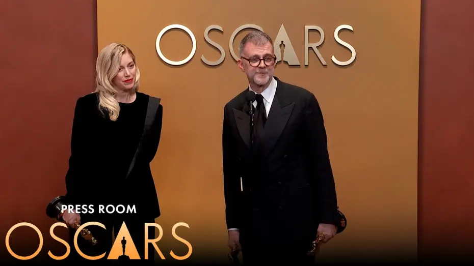 Видео к фильму Битва за битвой | One Battle After Another Best Picture Press Room Speech | 98th Oscars (2026)