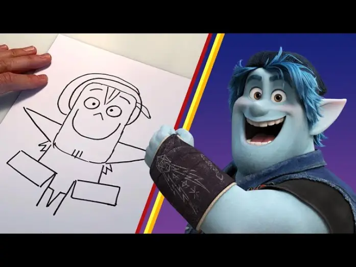 Видео к фильму Вперёд — How to Draw Barley Lightfoot From Onward | Draw With Pixar
