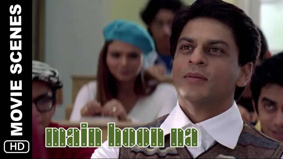 Видео к фильму Я рядом с тобой!!! | Introduction to the Class | Main Hoon Na | Movie Scene | Shah Rukh Khan, Amrita Rao, Zayed Khan