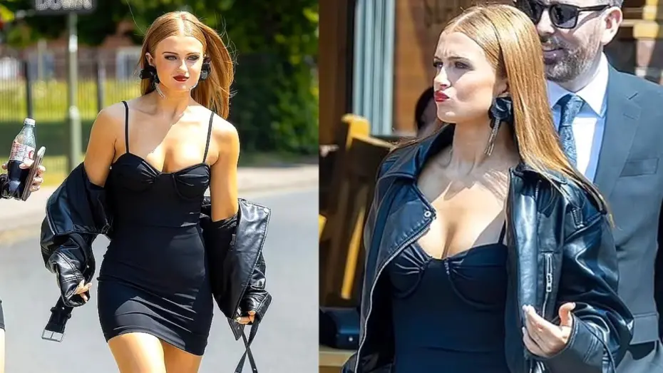 Видео к фильму Bermondsey Tales: Fall of the Roman Empire | Maisie Smith shoots scenes of her new film 'The Bermondsey Tales' in black mini dress