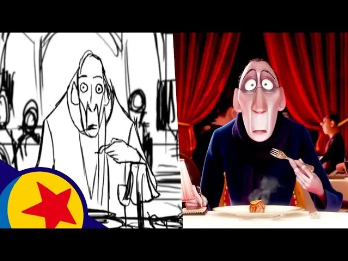 Видео к фильму Рататуй | Anton Ego's Ratatouille Memory | Pixar Side-by-Side