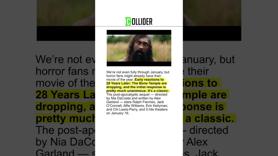 Видео к фильму 28 лет спустя: Храм костей | Discover the secret of The Bone Temple.