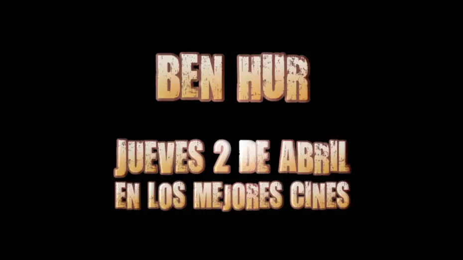 Видео к фильму Бен-Гур | Tr&aacute;iler del reestreno de "Ben-Hur" en espa&ntilde;ol
