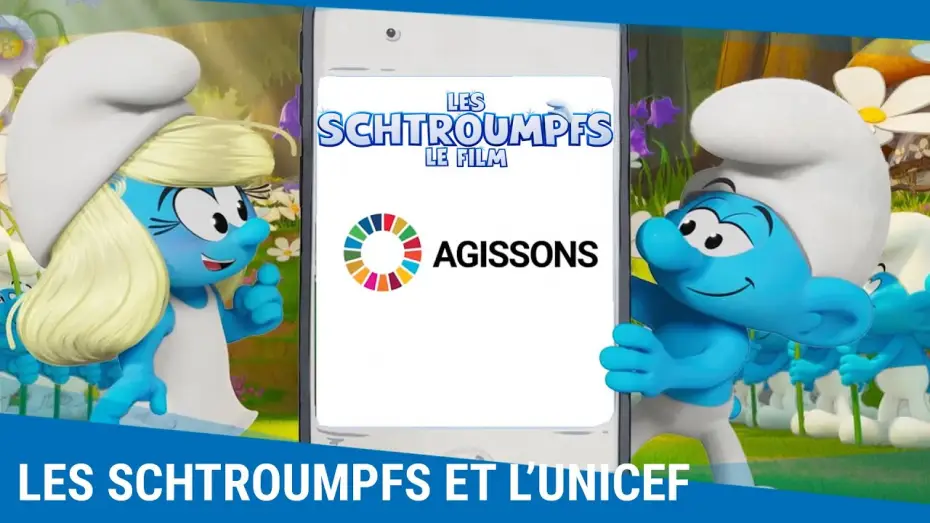 Видео к фильму Смурфики в кино | Les Schtroumpfs et l'UNICEF