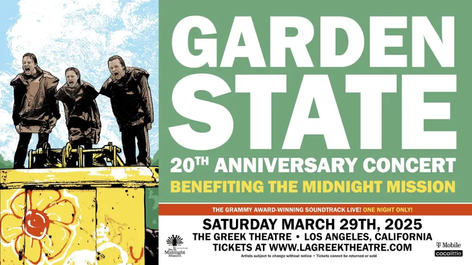 Видео к фильму Garden State - The 20th Anniversary Concert — Garden State 20th Anniversary Concert Benefiting The Midnight Mission