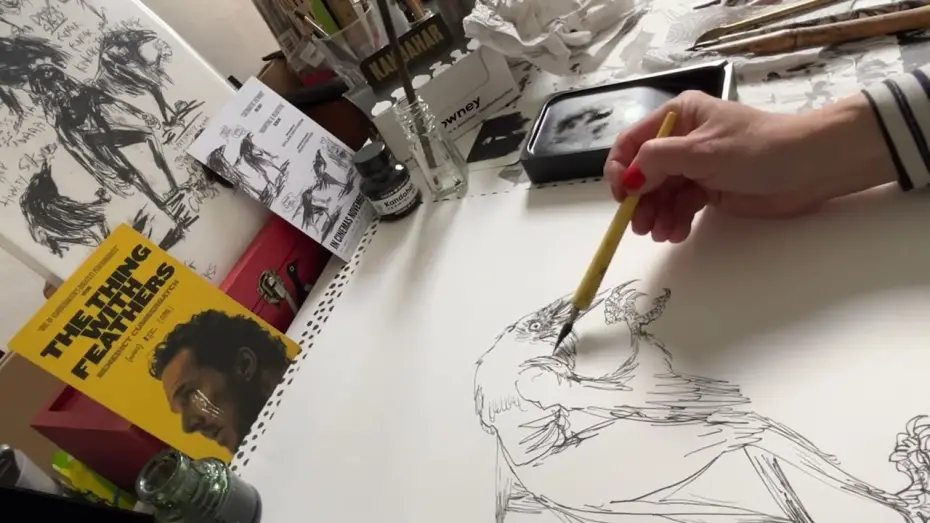 Видео к фильму Сущность | Comic Artist Lucy Sullivan Draws Crow