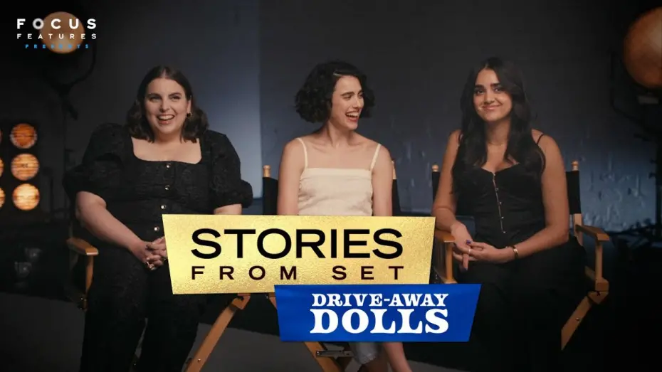 Видео к фильму Drive-Away Dolls | The Cast of Drive-Away Dolls Laugh About Getting Extra Close on Set
