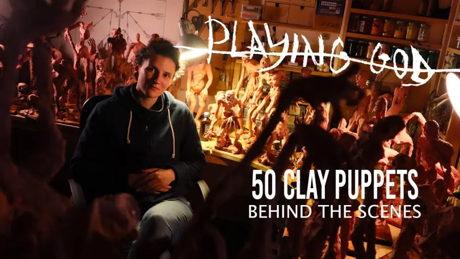 Видео к фильму Playing God | PLAYING GOD || 50 Clay Puppets Behind the Scenes