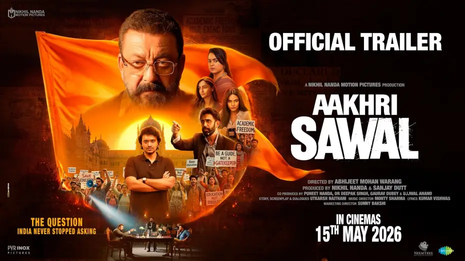 Видео к фильму Aakhri Sawal | Aakhri Sawal Official Trailer | Sanjay Dutt | Namashi | Amit Sadh | Sameera Reddy | 15 May Release