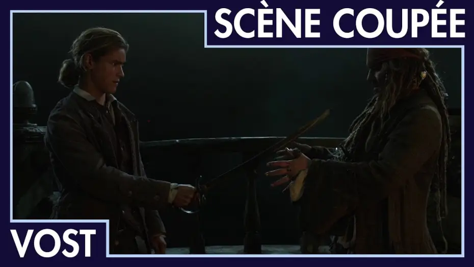 Видео к фильму Пираты Карибского моря: Мертвецы не рассказывают сказки | Pirates des Cara&iuml;bes : La Vengeance de Salazar - Scene coup&eacute;e : La le&ccedil;on du Capitaine Jack (VOST)