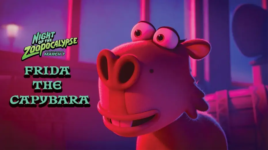 Видео к фильму Ночь в зоопарке | Frida the Capybara Vibes to the Viral Capybara Song