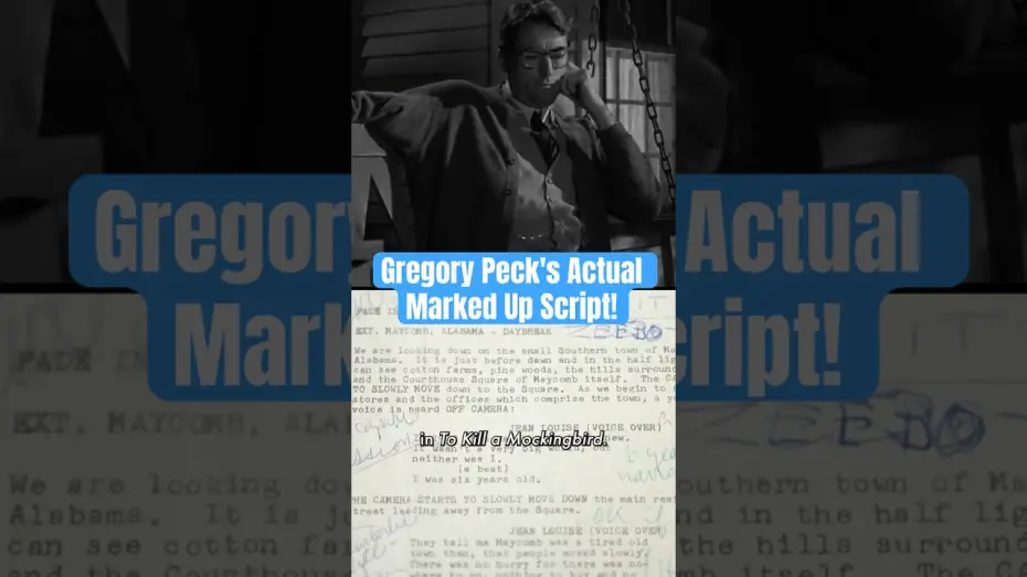 Видео к фильму Убить пересмешника | What Gregory Peck Wrote On His 'To Kill a Mockingbird' Script!