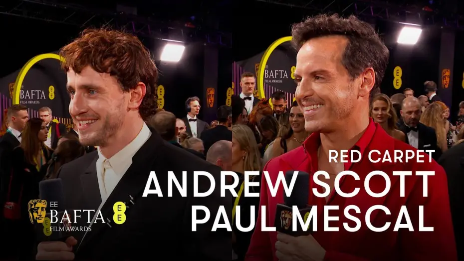 Видео к фильму Мы все чужие | Andrew Scott and Paul Mescal on sharing a bed in All of Us Strangers | EE BAFTA Film Awards 2024