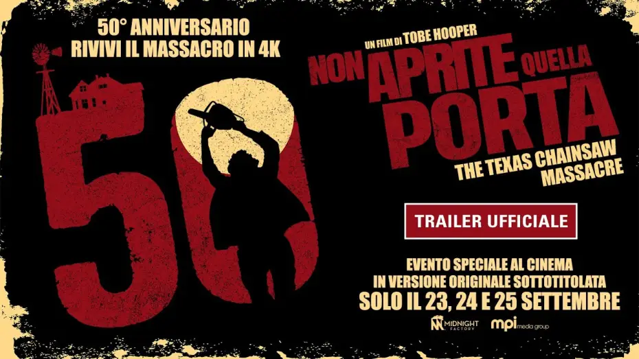 Видео к фильму Техасская резня бензопилой | Non Aprite Quella Porta 4K 50&deg; Anniversario - Trailer Ufficiale