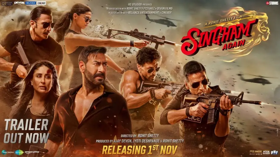 Видео к фильму सिंघम अगेन | Singham Again | Official Trailer | A Rohit Shetty Cop Universe | In Cinemas 1st Nov