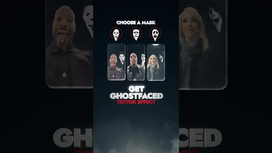 Видео к фильму Очень страшное кино 6 | get ghostfaced with our Scary Movie tiktok effect.