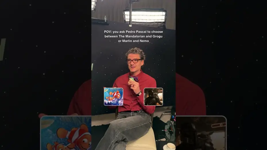 Видео к фильму Мандалорец и Грогу | When you ask Pedro Pascal to choose between The Mandalorian and Grogu or Marlin and Nemo
