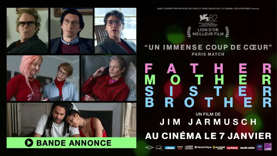 Видео к фильму Отец, мать, сестра, брат | Bande-annonce officielle - FATHER MOTHER SISTER BROTHER de Jim Jarmusch (au cin&eacute;ma le 7 janvier)