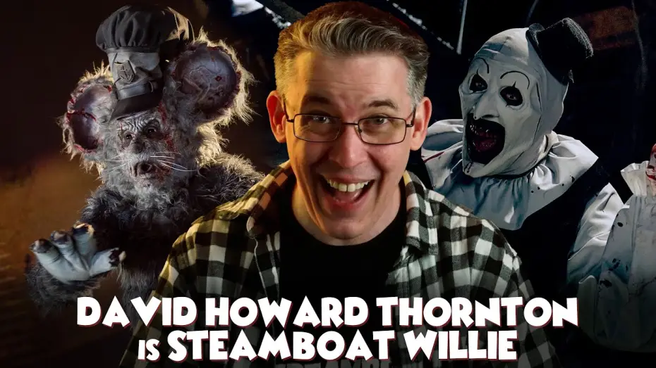 Видео к фильму Микки Монстр | David Howard Thornton is Steamboat Willie in SCREAMBOAT!