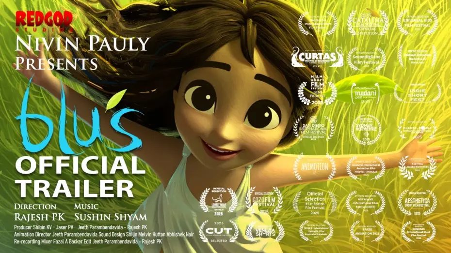 Видео к фильму Blu&rsquo;s | Blu&rsquo;s Animated Short Film Official Trailer | Nivin Pauly | Sushin Shyam | Rajesh PK | RedGod Studios