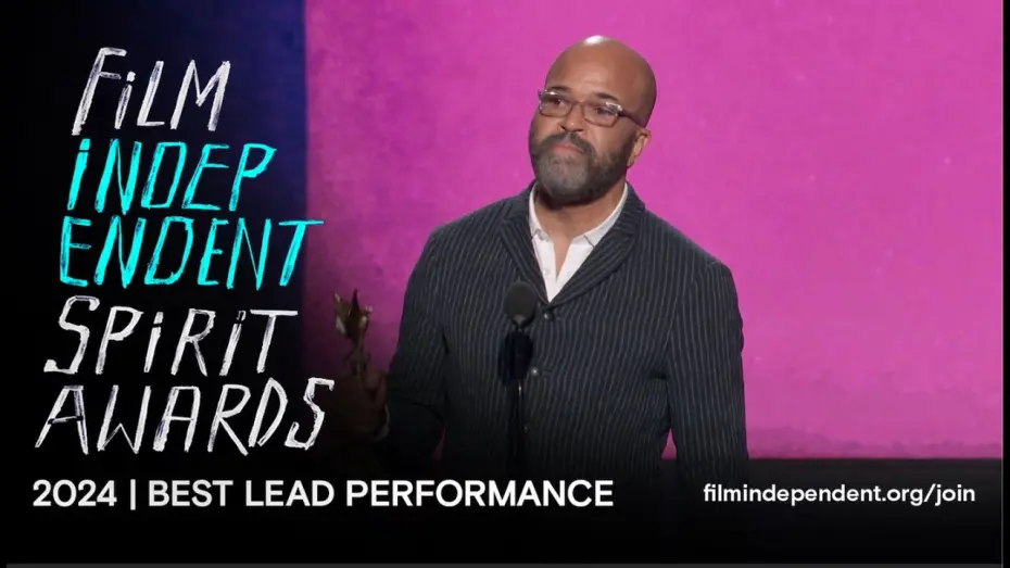 Видео к фильму Американское чтиво | JEFFREY WRIGHT wins BEST LEAD PERFORMANCE at the 2024 Film Independent Spirit Awards