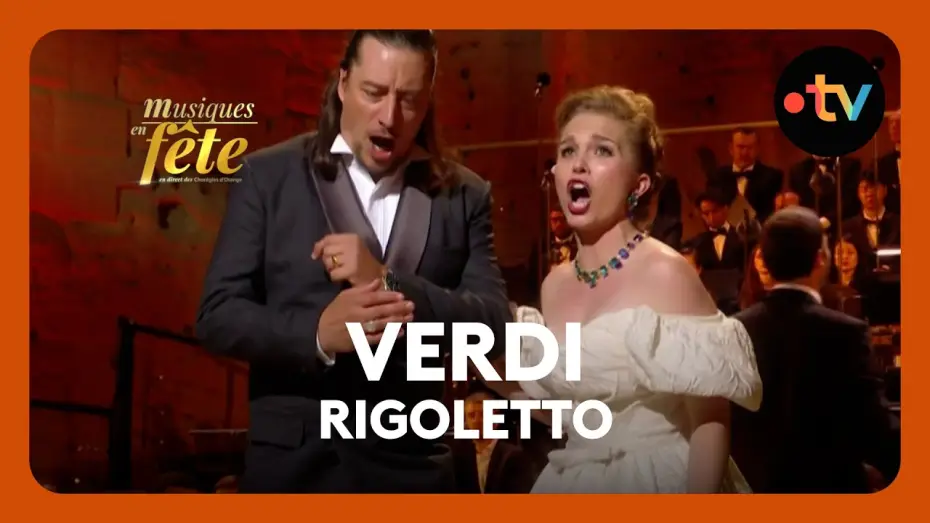 Видео к фильму Musiques en f&ecirc;te des Chor&eacute;gies d'Orange | Verdi - Rigoletto "Si Vendetta, tremenda vendetta&rdquo; avec Emy Gazeilles et J&eacute;r&ocirc;me Boutillier