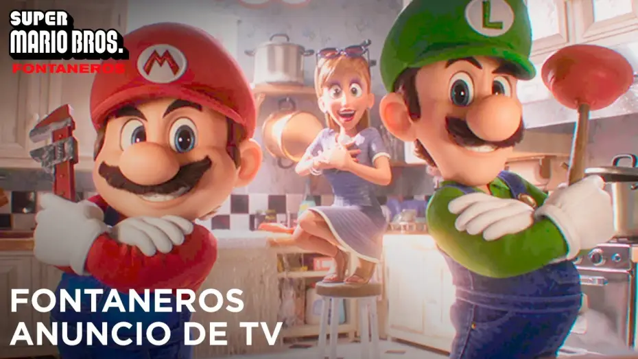 Видео к фильму Братья Супер Марио в кино | Super Mario Bros. Fontaneros  - Anuncio de TV