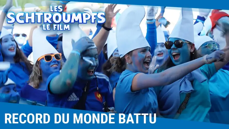 Видео к фильму Смурфики в кино | Record du monde battu