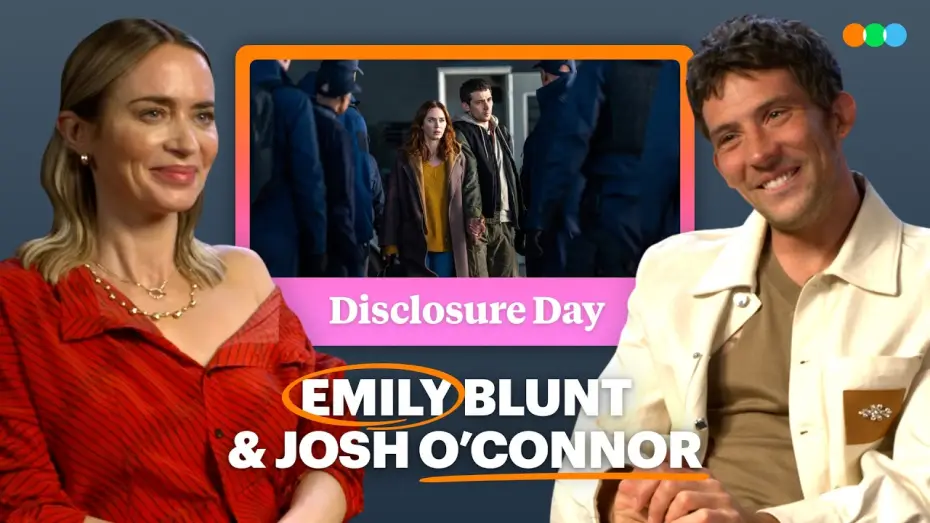 Видео к фильму День разоблачения | Emily Blunt and Josh O'Connor Talk Spielberg, Disclosure Day and Colin Firth