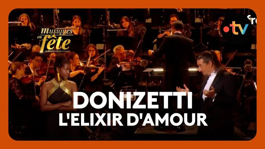 Видео к фильму Musiques en f&ecirc;te des Chor&eacute;gies d'Orange | Donizetti - L'Elixir d'amour, "Bella Adina" avec Mariam Battistelli et J&eacute;r&ocirc;me Boutillier