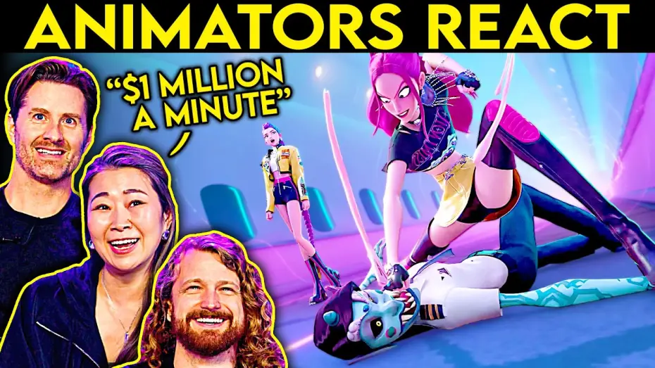 Видео к фильму Кейпоп-охотницы на демонов | Animators React to KPop Demon Hunters - ft. The Directors