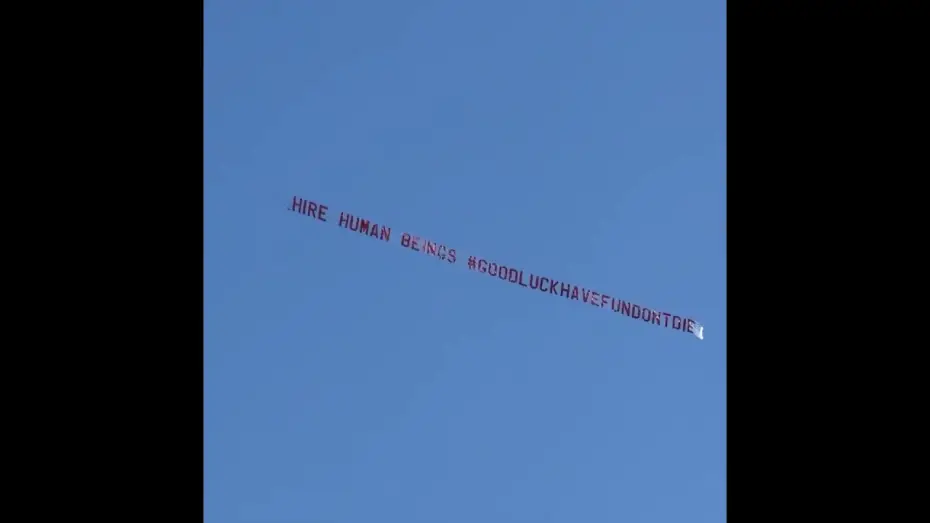 Видео к фильму Удачи, веселитесь, не умрите | 'Hire Human Beings' Flight Over Silicon Valley