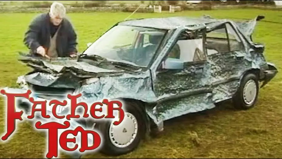 Видео к сериалу Отец Тед — Ted Fixes A Dent In His Car - Father Ted