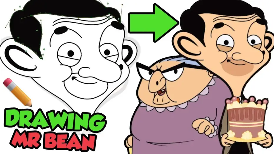 Видео к сериалу Мистер Бин — Drawing Mr Bean! | Behind the Scenes (Mr Bean Cartoon) | Mr Bean Official