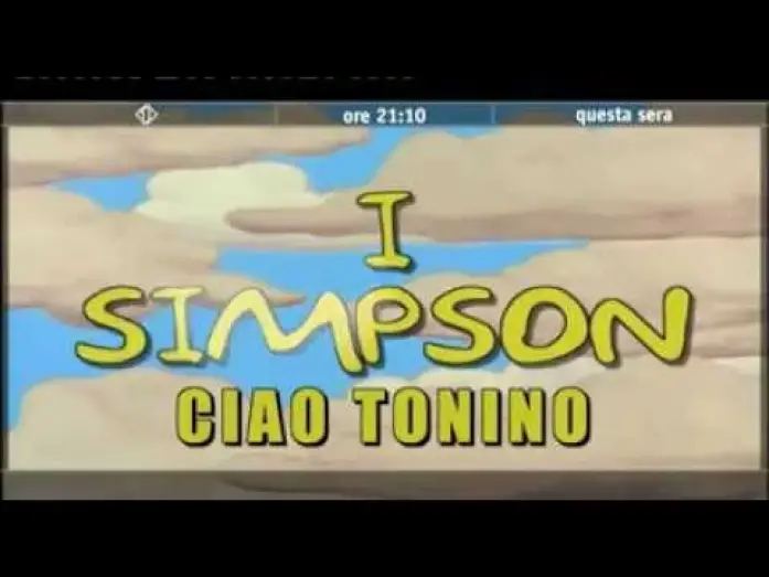 Видео к сериалу Симпсоны — Addio Tonino, omaggio di Italia 1