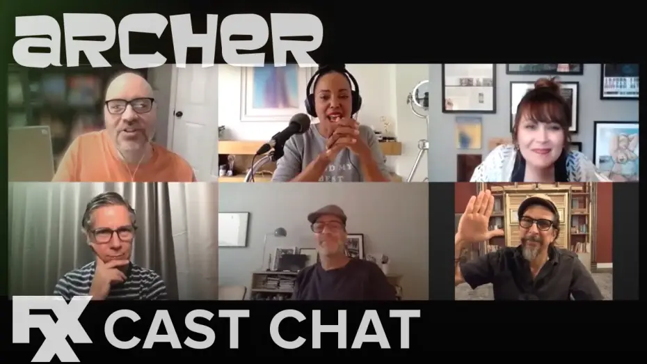 Видео к сериалу Арчер — Trivia: Inventions ft. Jon, Aisha, Chris, Amber, Lucky & Casey - Season 11 Cast Chat