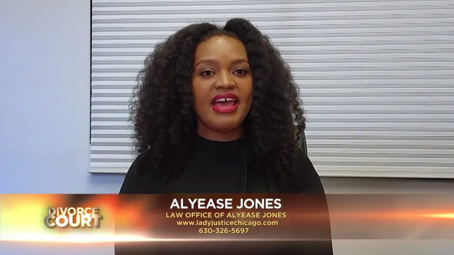 Видео к сериалу Divorce Court — ASK A LAWYER: Alyease Jones "Red Flags Before Marriage"