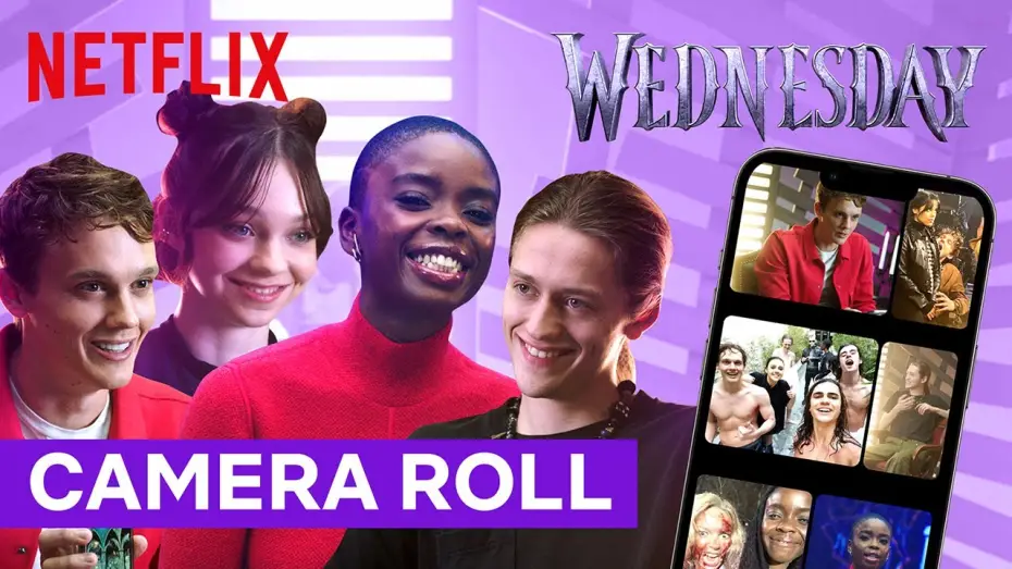 Видео к сериалу Уэнздей — The Wednesday Cast Takes The Camera Roll Challenge