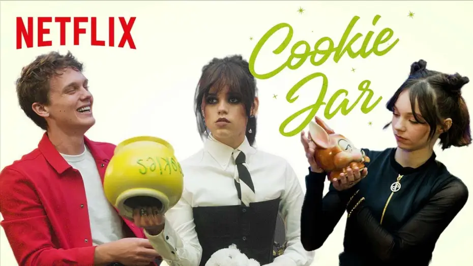Видео к сериалу Уэнздей — Сезон 1 — Jenna Ortega, Emma Myers, and Hunter Doohan Answer To a Nosy Cookie Jar