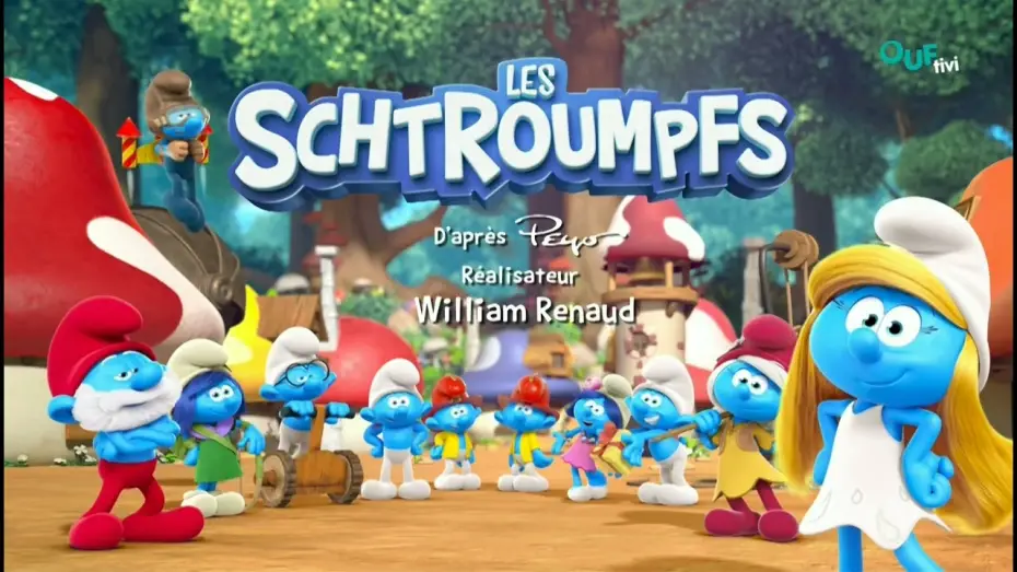 Видео к сериалу Смурфики — The Smurfs (Les Schtroumpf) - Intro (FRENCH, LA TROIS/OUFtivi)
