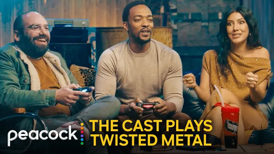 Видео к сериалу Скрежет металла — Anthony Mackie, Stephanie Beatriz & Michael Jonathan Smith Face Off Playing Twisted Metal Video Game