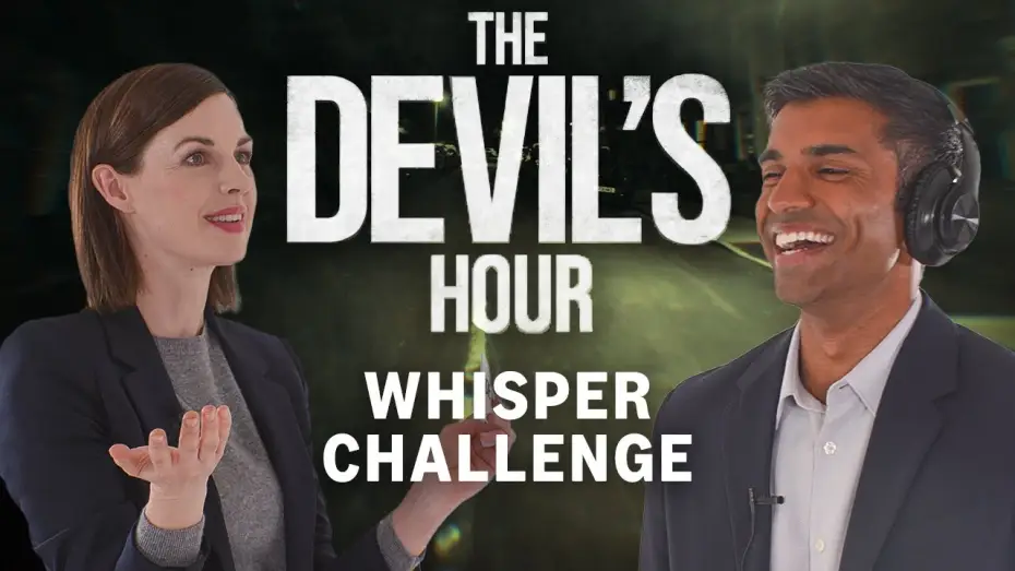 Видео к сериалу Час дьявола — Jessica Raine & Nikesh Patel Play The Whisper Challenge