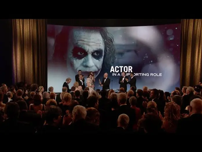 Видео к сериалу Церемония вручения премии «Оскар» — Heath Ledger Wins Best Supporting Actor for the Joker in 'The Dark Knight' | 81st Oscars (2009)