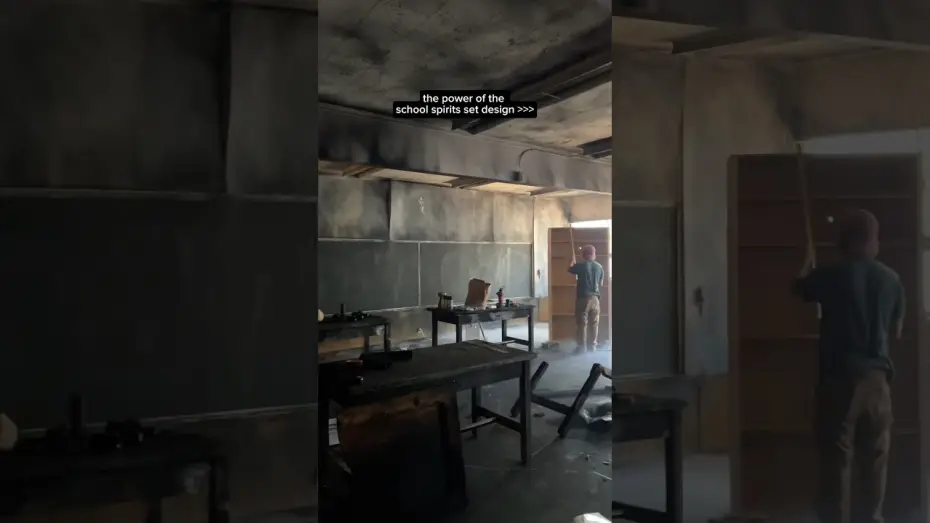 Видео к сериалу Школьные духи — The power of set design…😳 (School Spirits Set) #setdesign #beforeandafter #waitfotit