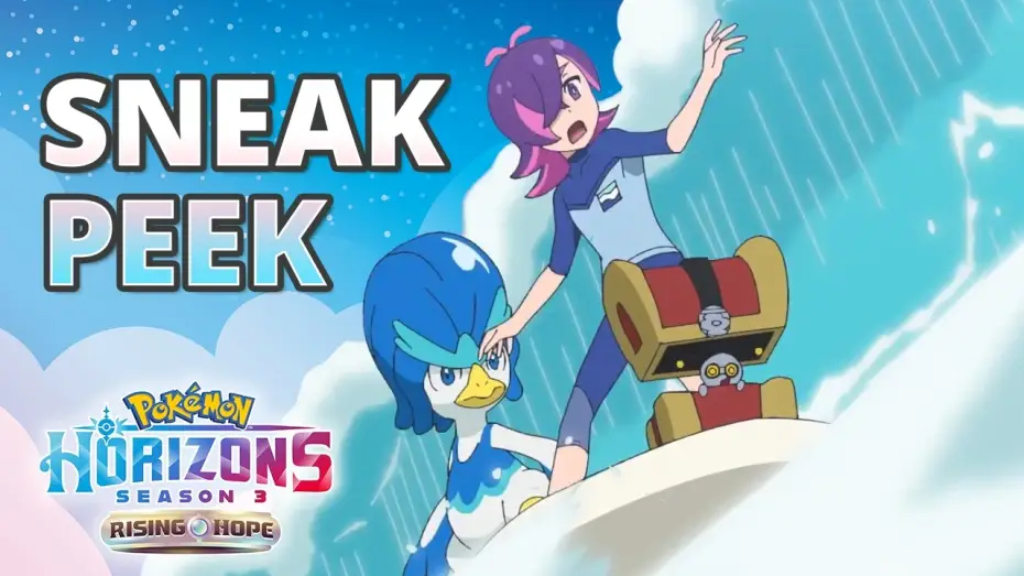 Видео к сериалу Покемон: Отправление Лико и Роя — Surf’s up, Dot! - Pokémon Horizons: Season 3—Rising Hope Part 2 Sneak Peek